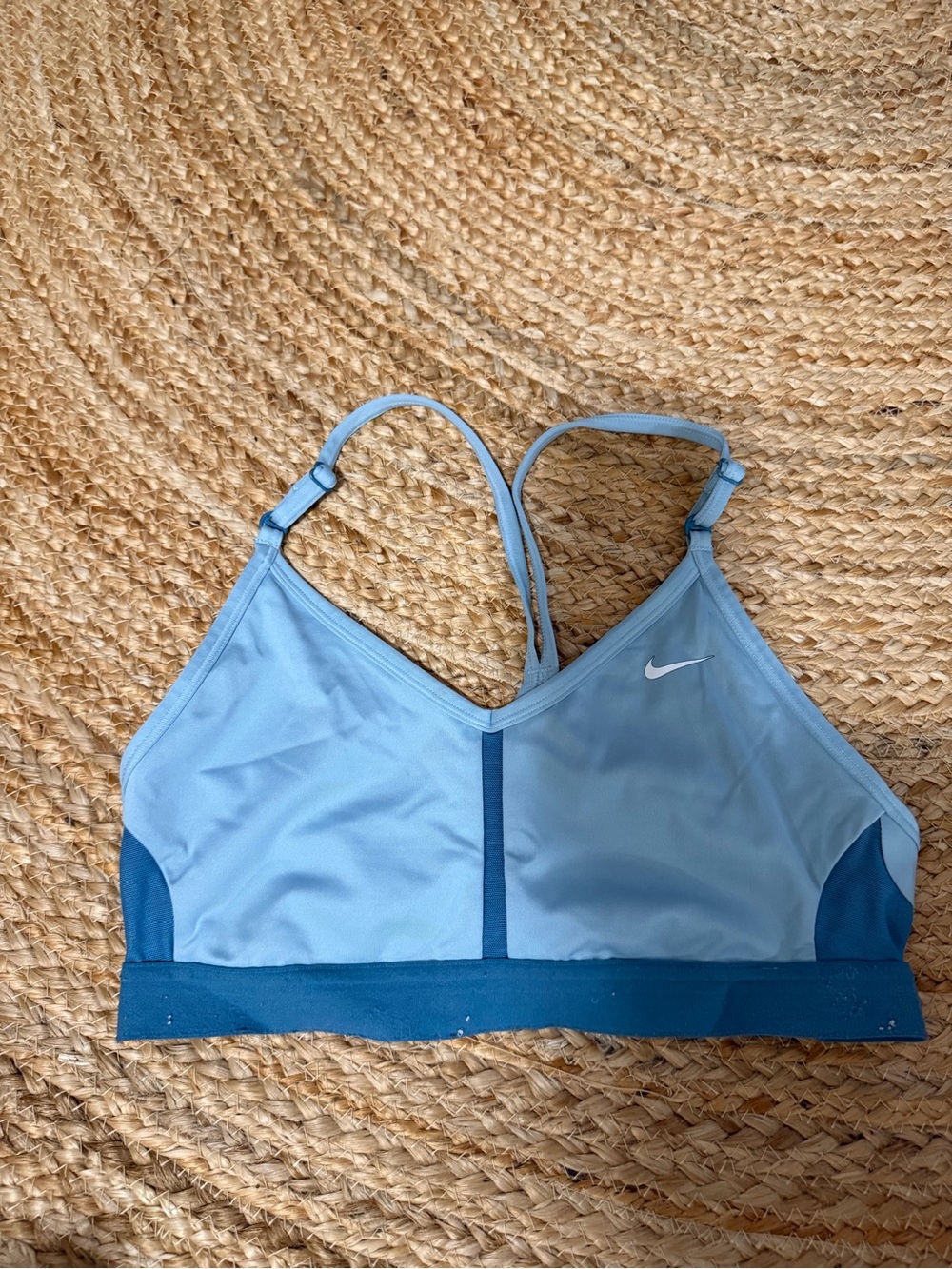 Nike Sky Blue & Teal Strappy Sports Bra